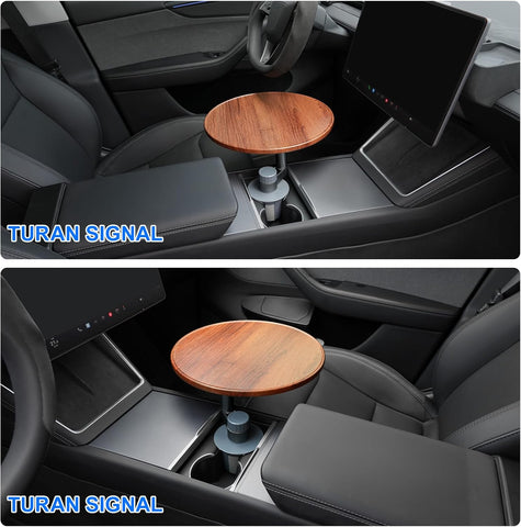 2026 360° Rotating Car Cup Holder - Fits Center Console & Steering Wheel for Tesla Model Y/3/S, Ford F150/Explorer/Maverick & Most Vehicles