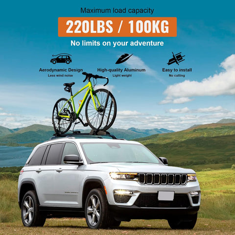Roof Rack Cross Bars Compatible with Jeep Grand Cherokee L 2021-2025 and 2022 2023 2024 2025 Grand Cherokee WL