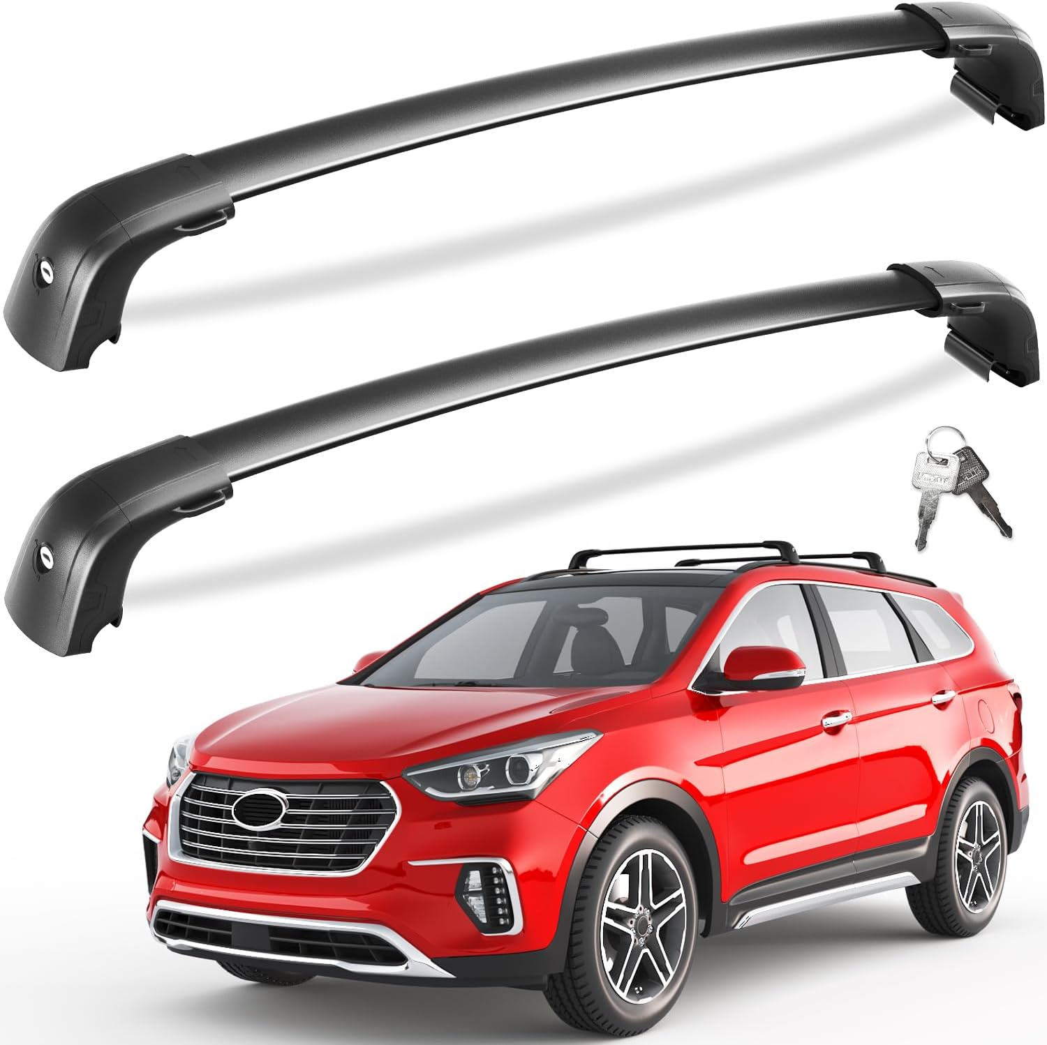 Lockable Roof Rack Black Cross Bars For 2021 - 2025 Chevrolet Suburban & Taho,e GMC Yukon XL, Cadillac Escalade ESV