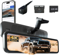 8.2 Inch OEM Rear View Mirror Camera, Dash Cam, Detached Front Lens, 2K, IPS Screen, Night Vision, Parking Monitor, 32GB SD, for Trucks, Vans, SUVs