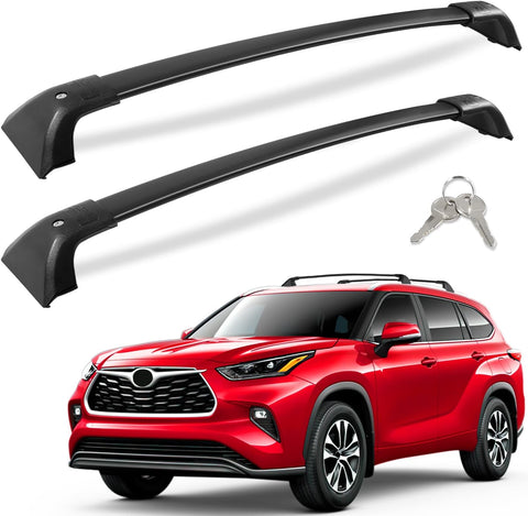 Lockable 260lbs Cross Bars Roof Racks for Toyota Highlander 2020 - 2025 XLE Limited Platinum Hybrid  (NOT for L/LE/LE Hybrid）