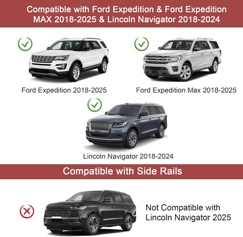 Roof Racks Cross Bars for Ford Expedition/Max 2018-2025 & Lincoln Navigator 2018-2024