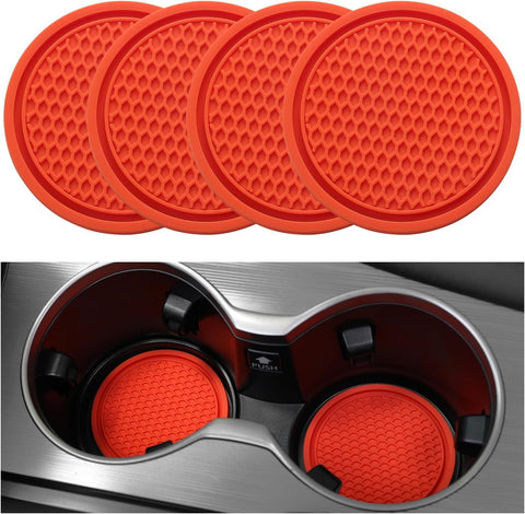 2026 Ctmods Car Cup Coaster 4PCS Universal Non-Slip Cup Holders Embedded in Ornaments Coaster for Car/Tesla Interior Accessories