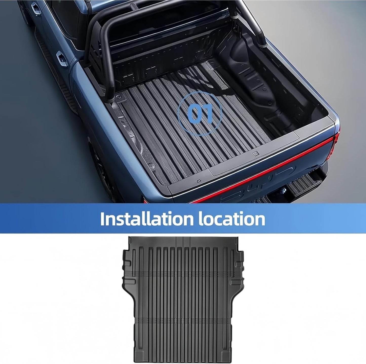 Compatible with BYD Shark 6 2025 2024 Full Cover Floor Mats with Door Sill Protector, Floor Liners Cargo Liner Protection(3PCS Carpet Set)