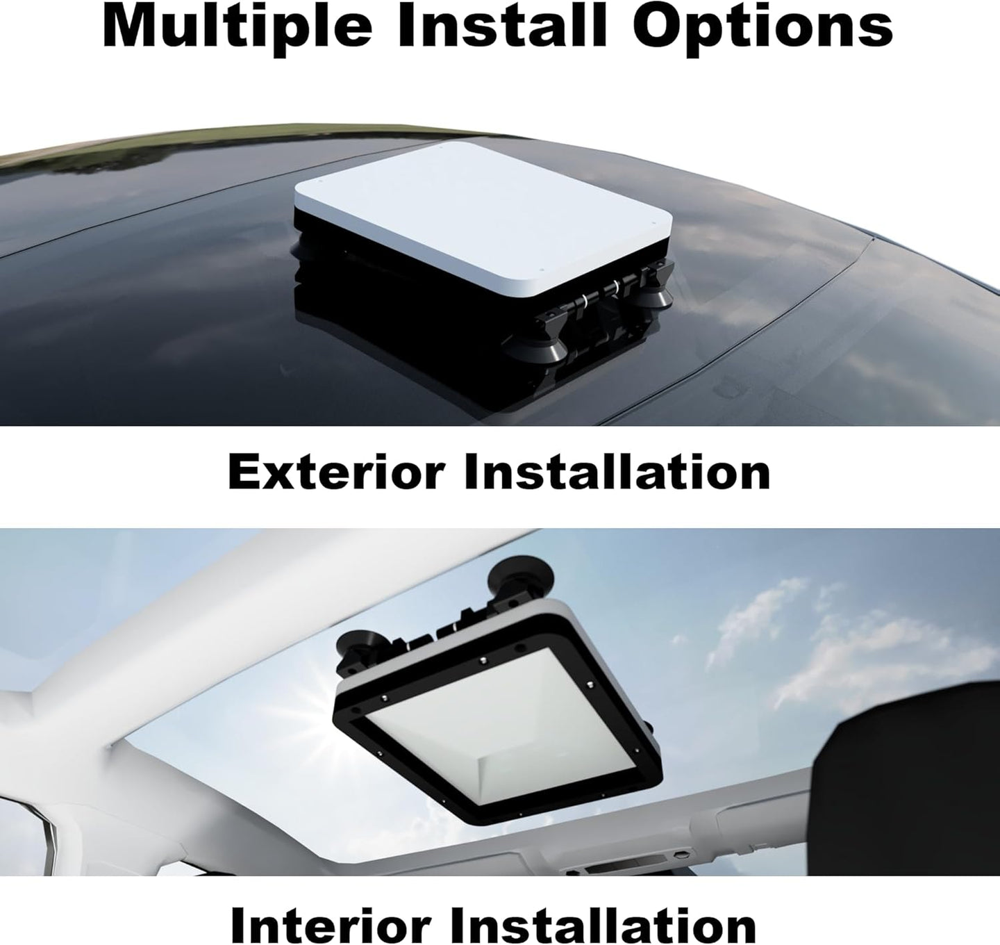 Starlink Mini Vehicle Roof Suction Mount Interior