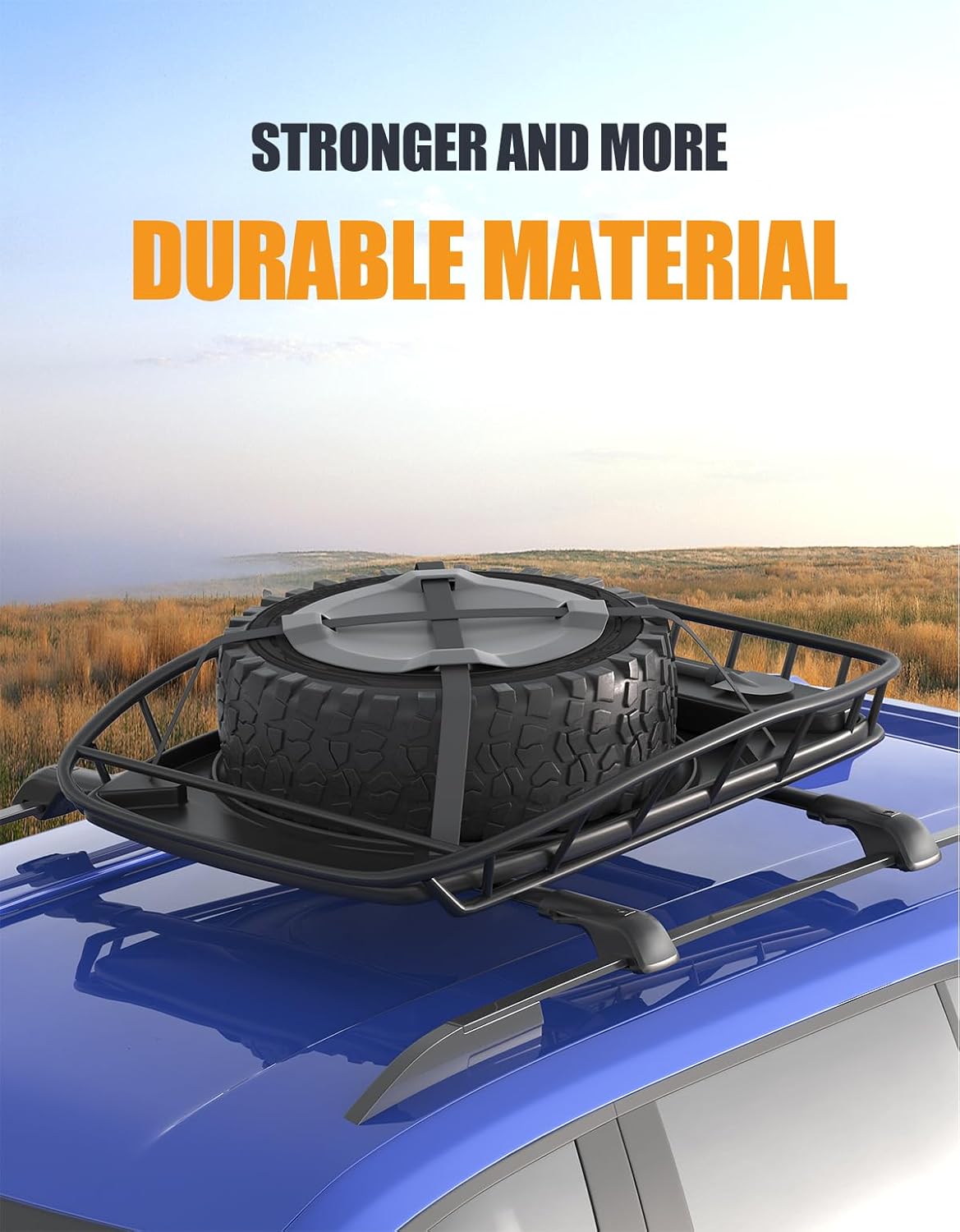 Lockable Roof Rack Cross Bars with Raised Side Rails For Hyundai Santa Fe 2024 2025