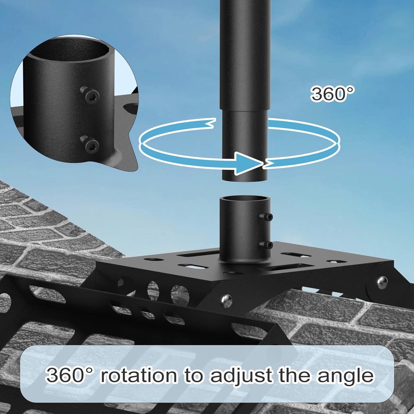 Starlink Gen 3 Roof Ridge Mount, 360° Rotatable Compatible with V3 Starlink Standard Dish