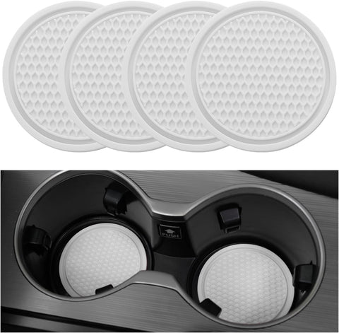 2026 Ctmods Car Cup Coaster 4PCS Universal Non-Slip Cup Holders Embedded in Ornaments Coaster for Car/Tesla Interior Accessories