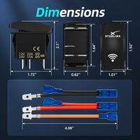 Starlink Rocker Switch, Compatible with Starlink MINI/GEN1-3, Waterproof SPST 5-Pin On/Off Toggle Switch 20A 12V/24V with Jumper Wires, for RV, Marine & Outdoor Satellite Signal Reception Control