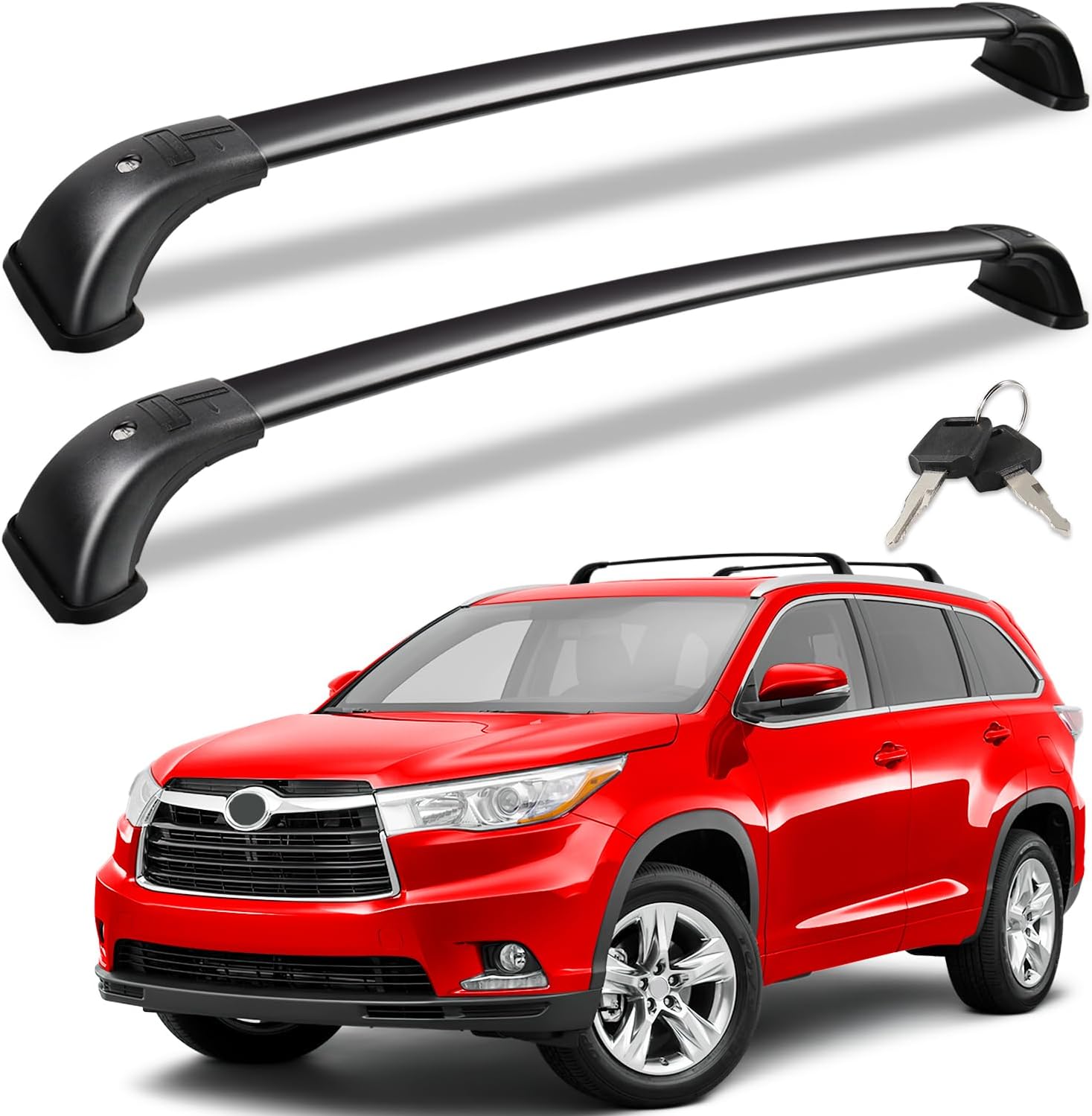 Lockable 260lbs Cross Bars Roof Racks for Toyota Highlander 2020 - 2025 XLE Limited Platinum Hybrid  (NOT for L/LE/LE Hybrid）