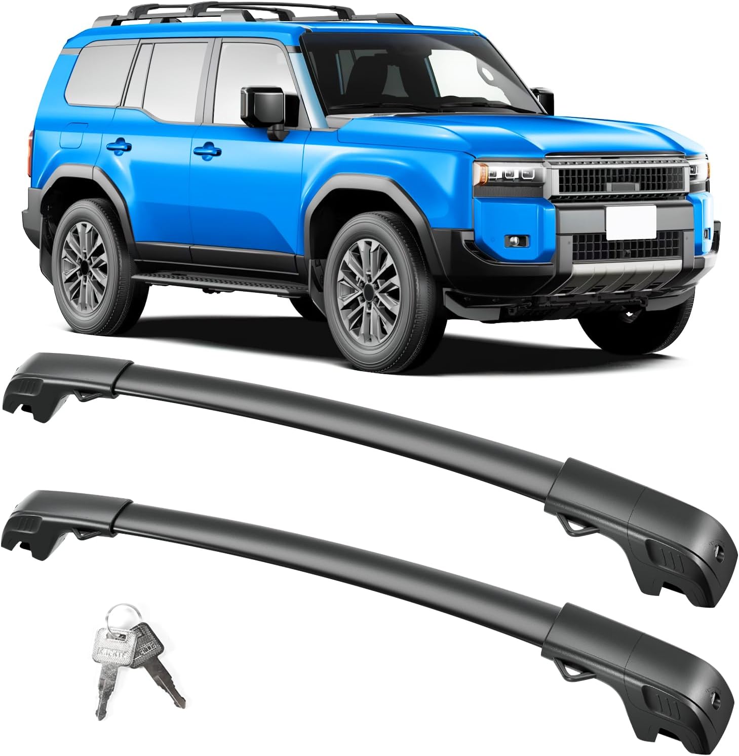 Lockable Roof Rack Cross Bars For Toyota Rav4 2013 - 2018 Black Carrier Luggage