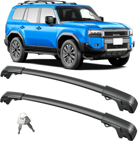 Lockable Roof Rack Cross Bars For Toyota Rav4 2013 - 2018 Black Carrier Luggage