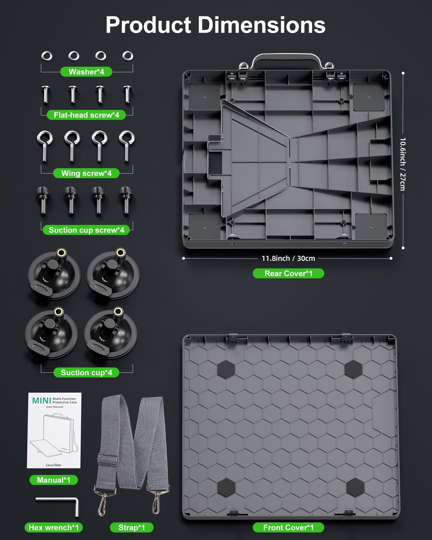 Starlink Mini Magnetic Mount with Protective Case - 200lbs Heavy Duty Suction Cup Roof Rack Kit for RV, Car, Truck