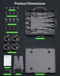Starlink Mini Magnetic Mount with Protective Case - 200lbs Heavy Duty Suction Cup Roof Rack Kit for RV, Car, Truck