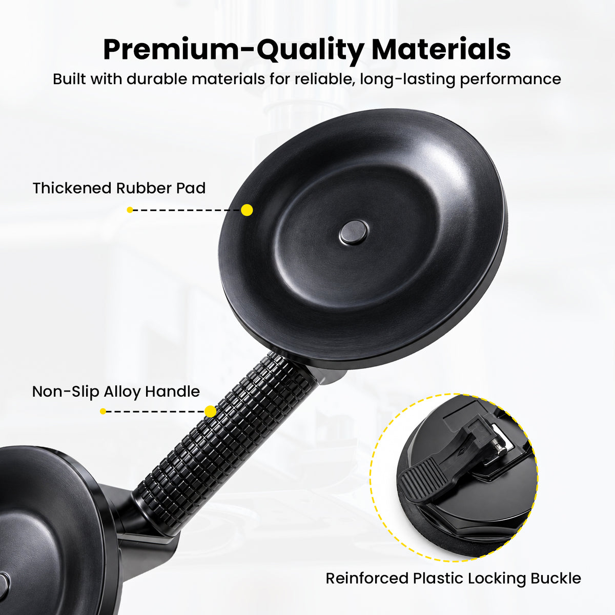 Premium quality materials thickened rubber pad non-slip alloy handle reinforced plastic locking buckle
