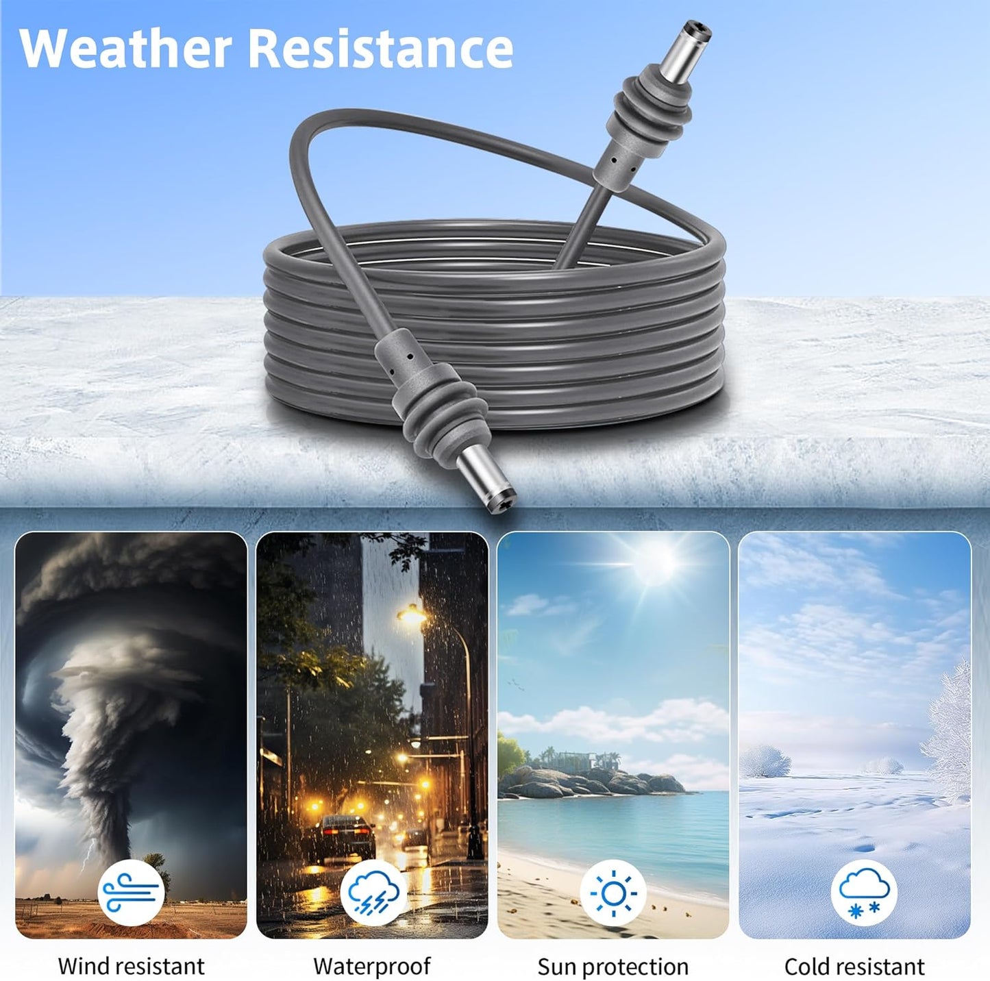 16FT/5M Starlink Mini DC/Type-C to DC Power Cable