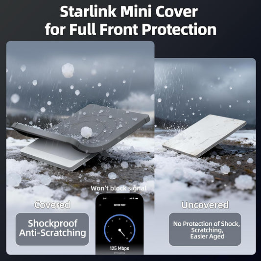 Starlink Mini Front Protective Cover Liquid Silicone Sleeve Accessories for Camping Outdoor Protector from Scratching Hailstone