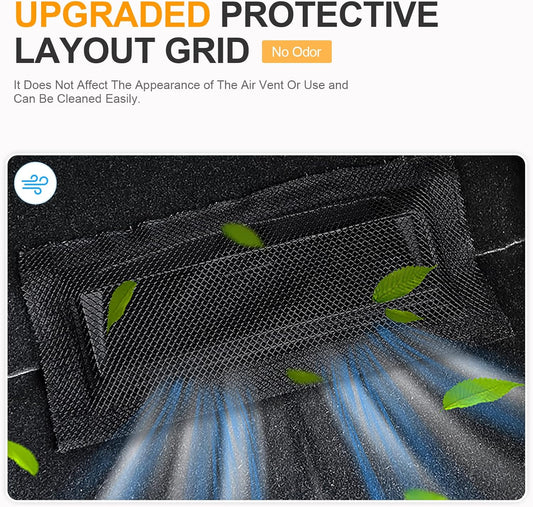 2-Pack Rear Seat Air Condition Outlet Protector with Upgraded Mesh Cloth and Velcro for Tesla Model 3 & Model Y