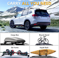 Lockable Roof Rack Cross Bars Compatible with Subaru Forester 2014-2025 with Raised Side Rails (Not for Wilderness)