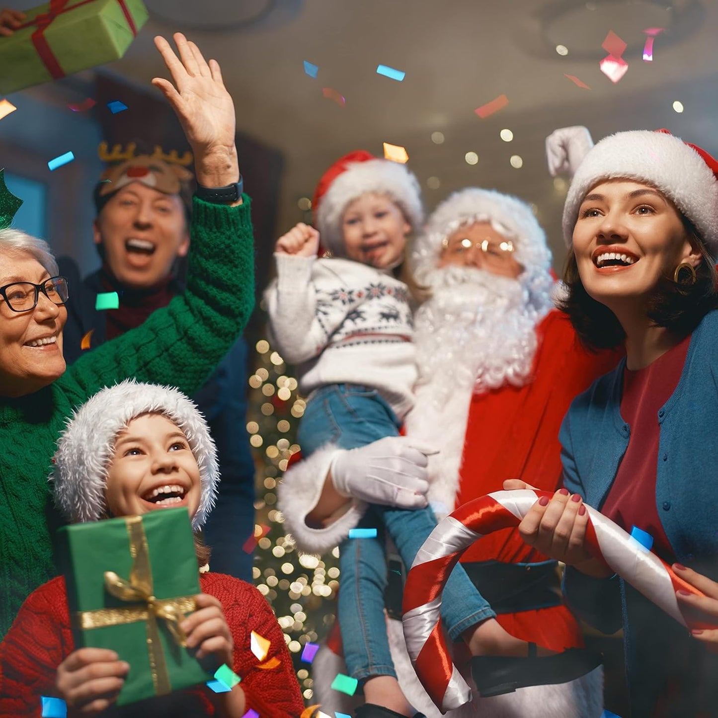 Fluffy Santa Hat for Adults – Soft Plush Velvet Comfort Christmas Hat, Classic Red & White Xmas Holiday Party Costume Accessory