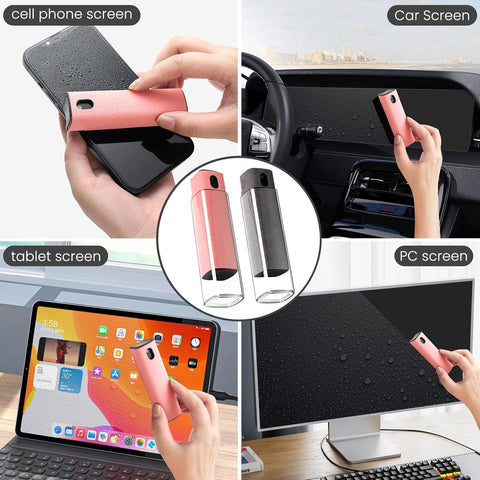 2026 Touchscreen Screen Cleaner Kit 2 Pcs, Phone, Tablet and Car Screen Cleaner, Two in One Spray and Microfiber Cloth