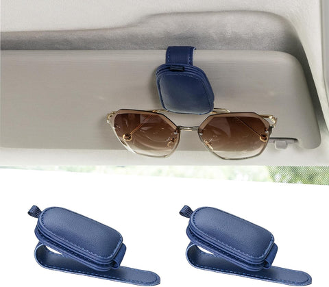 Ctmods 2026 Sunglass Holder for Car, Magnetic Leather Sunglasses Holder and Ticket Card Clip, Car Visor Accessories