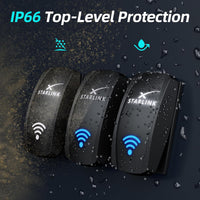 Starlink Rocker Switch, Compatible with Starlink MINI/GEN1-3, Waterproof SPST 5-Pin On/Off Toggle Switch 20A 12V/24V with Jumper Wires, for RV, Marine & Outdoor Satellite Signal Reception Control