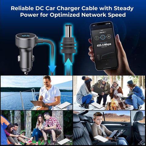 3 in 1 Starlink Mini Cable Car Charger DC Power Cable/Cigarette Lighter Adapter