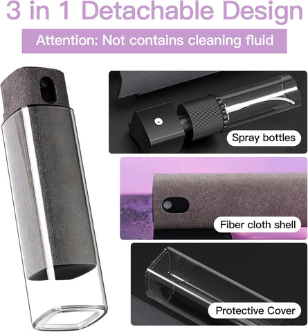 2026 Touchscreen Screen Cleaner Kit 2 Pcs, Phone, Tablet and Car Screen Cleaner, Two in One Spray and Microfiber Cloth