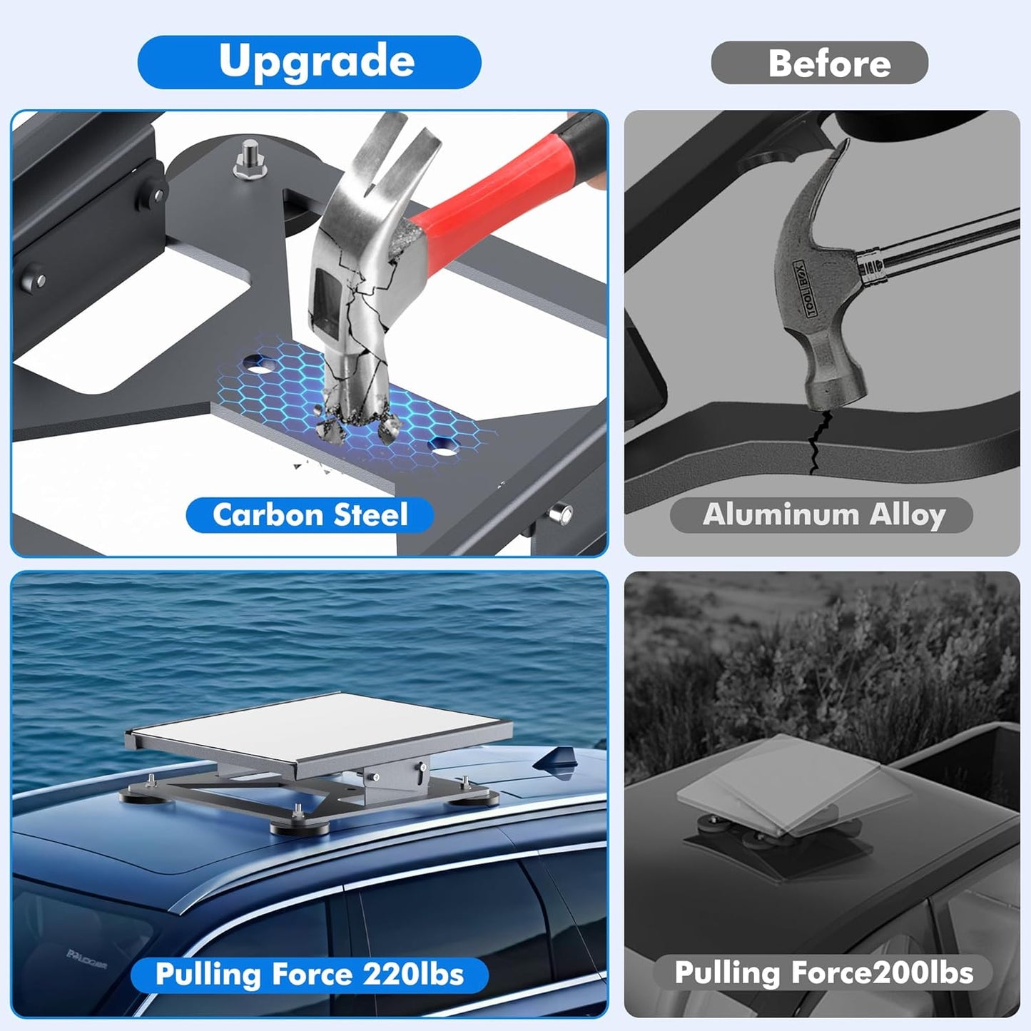 Carbon Steel Starlink Mini Mount with 220lbs Heavy Duty Magnet Bases,   30° Adjustable