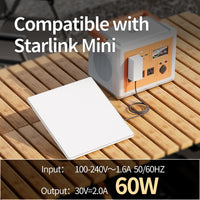 Starlink Mini Charger 60W Replacement Power Supply AC Adapter 30V 2A Output Wall Charger Plug
