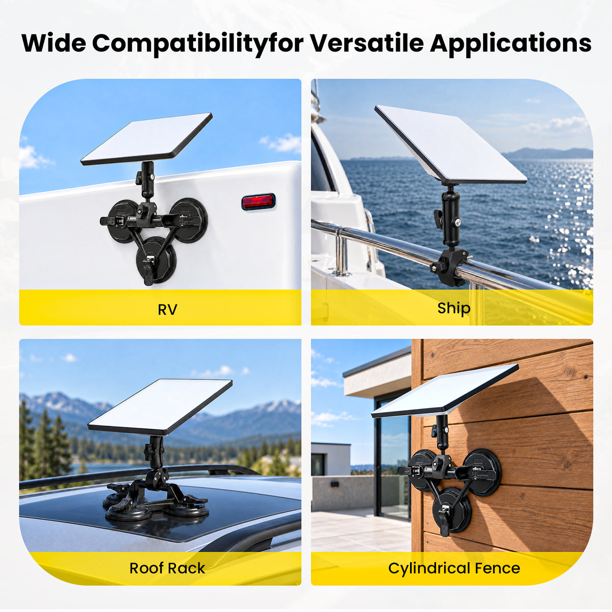 Starlink Mini Heavy-Duty Suction Cup Mount with Clamp