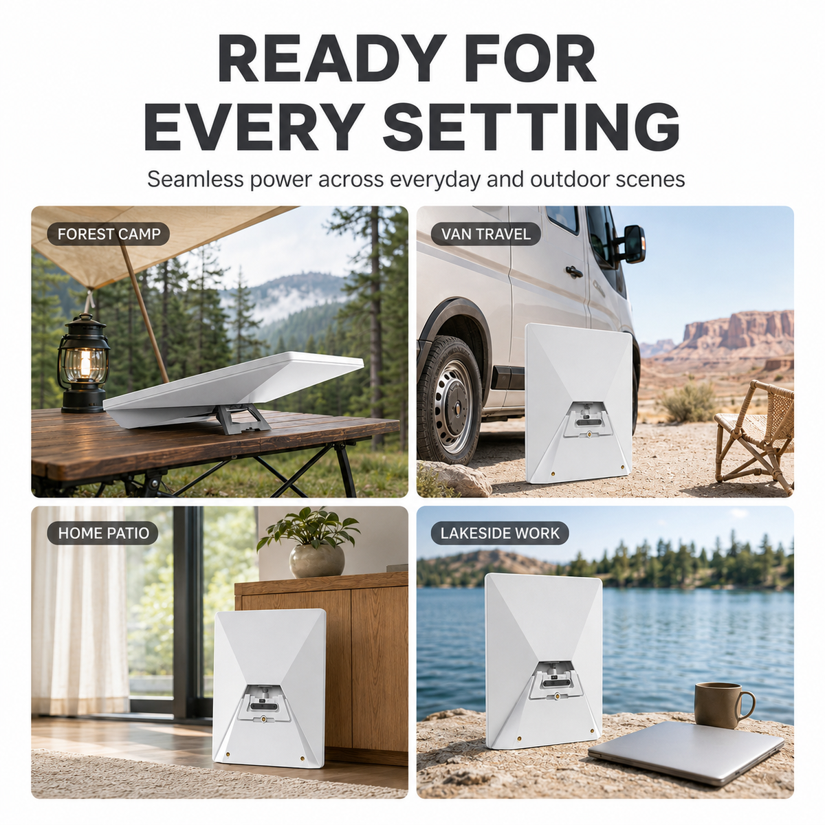 Starlink Mini snap-fit travel battery ready for forest camp van travel home patio and lakeside work