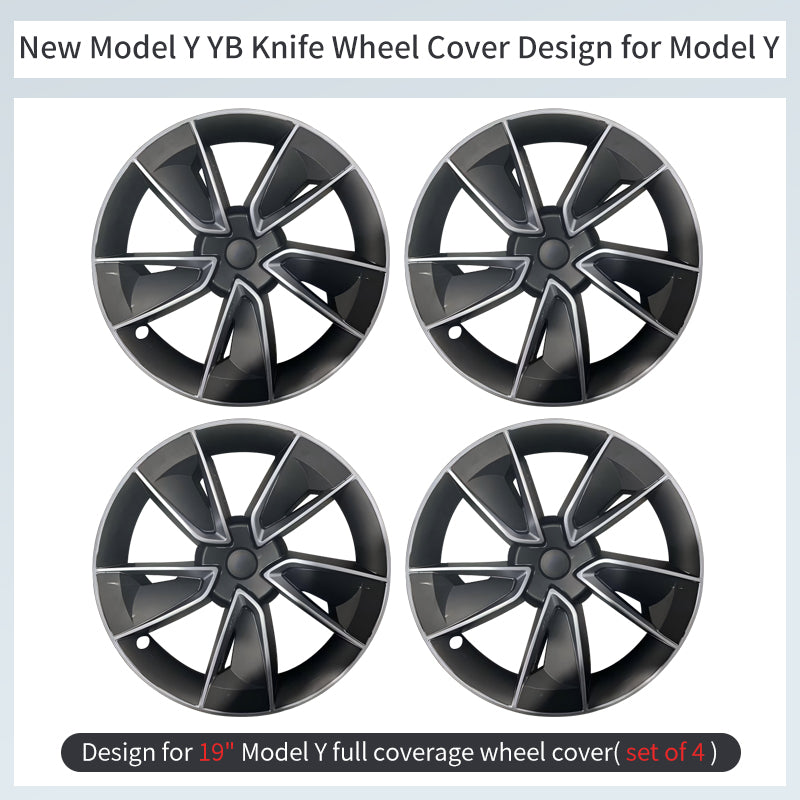 19"/20" X Style YB Turbine Knife Wheel Covers for Tesla Model Y Juniper