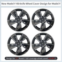 19"/20" X Style YB Turbine Knife Wheel Covers for Tesla Model Y Juniper
