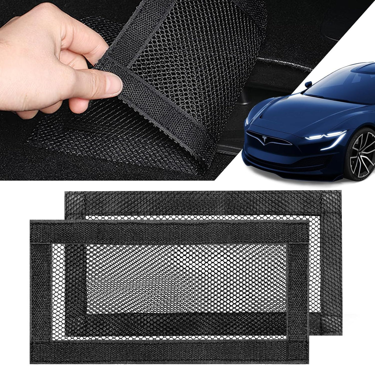 2-Pack Rear Seat Air Condition Outlet Protector with Upgraded Mesh Cloth and Velcro for Tesla Model 3 & Model Y