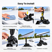 Starlink Mini Heavy-Duty Suction Cup Mount with Clamp