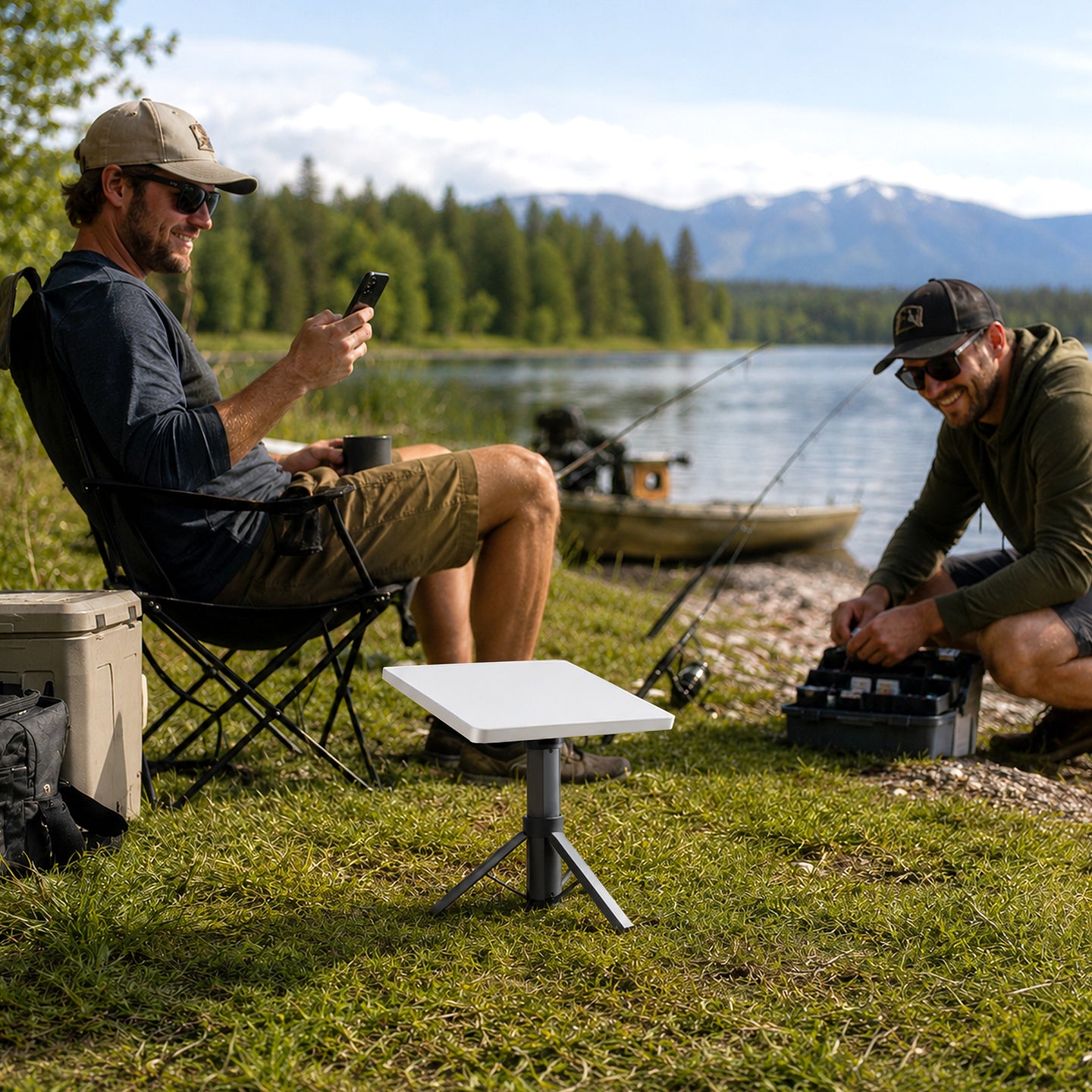 Starlink Mini portable battery tripod stand for camping, fishing and outdoor internet