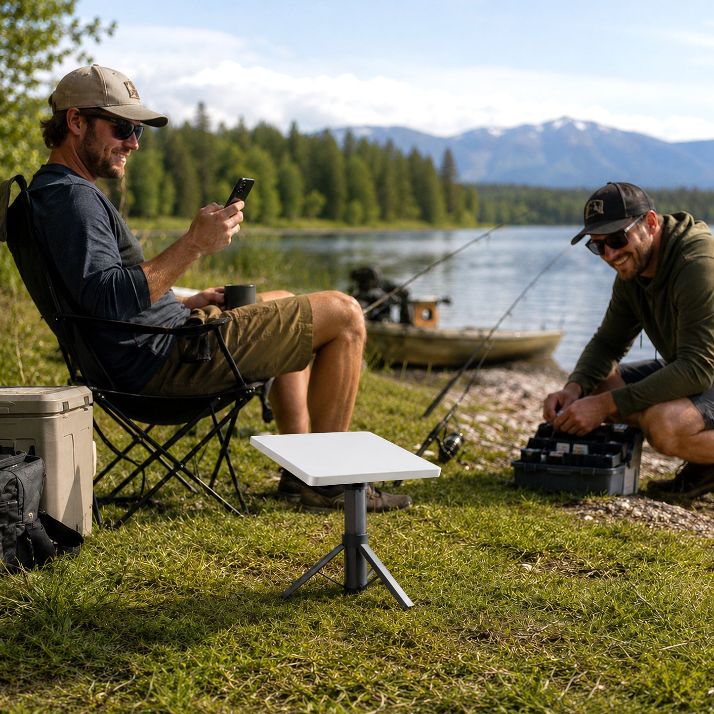 Starlink Mini portable battery tripod stand for camping, fishing and outdoor internet
