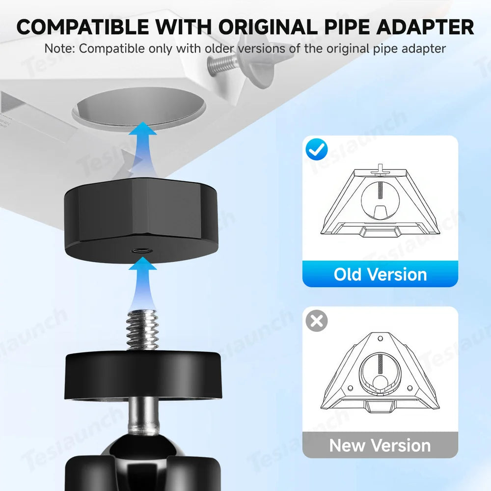 Adjustable Tripod Mount with 1/4″-20 Thread Pipe Adapter for Starlink Mini