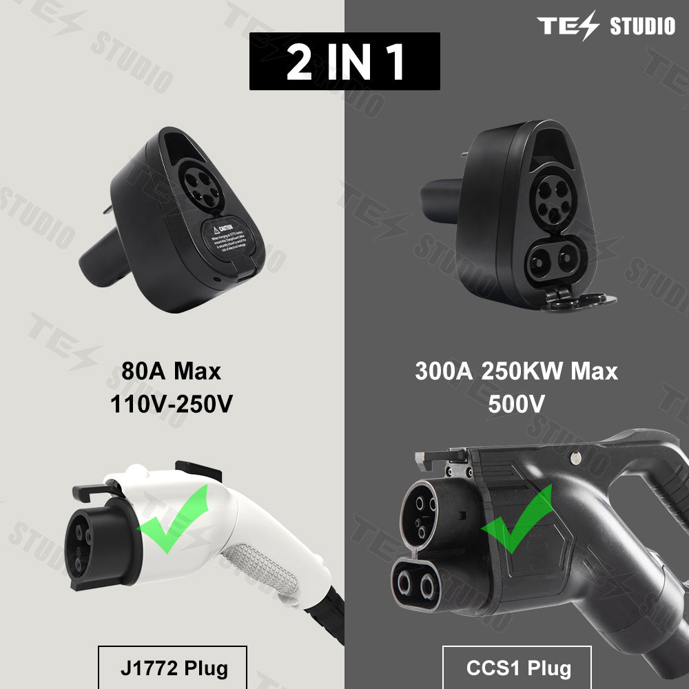 CCS1 x J1772 2-in-1 충전 어댑터 (모델 3/Y용) (2020년 2월 이후 및 19-22년 원본은 CCS1 지원)