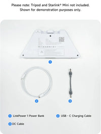 CTMods Starlink Mini Power Bank LinkPower 1 package contents USB-C and DC cable included