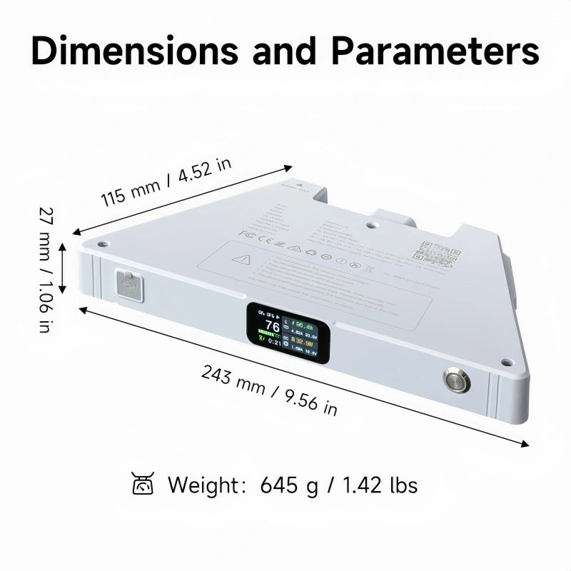CTMods Starlink Mini Power Bank dimensions parameters size 243mm 645g lightweight design