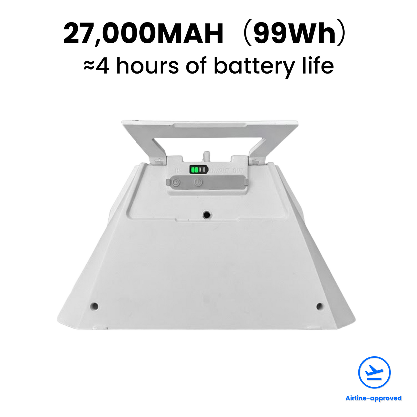 CTmods 27,000mAh portable power bank for Starlink Mini with 99Wh capacity and airline-approved design