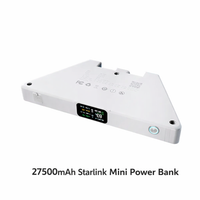 CTmods 27,500mAh portable power bank for Starlink Mini showing rear design with digital display and power button