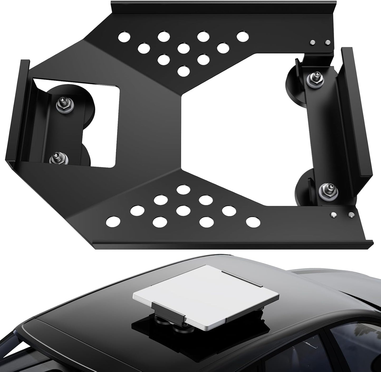 CTmods Magnetic Starlink Mini Car Mount Base Suction Cup Accessories Truck RV Flat Rack Roof Sunroof Kit Boat Black