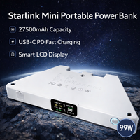 CTmods Starlink Mini Portable Power Bank – 27,500mAh PD USB-C Power Bank with Smart LCD Display (99W) for Outdoor Connectivity