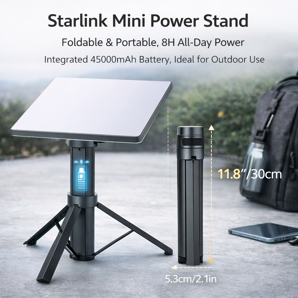CTmods Starlink Mini Power Stand, Foldable & Portable, 8H All-Day Power