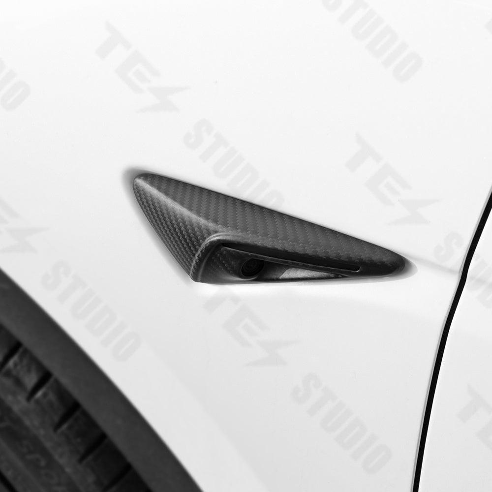 Real Carbon Fiber Side Camera Cover for Tesla Model 3 Model Y