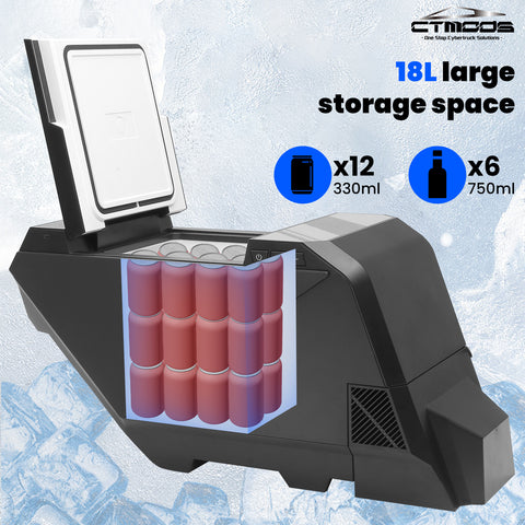 Tesla Cybertruck Fridge Cybertruck Cooler 18L Center Console Refrigerator CTmods®